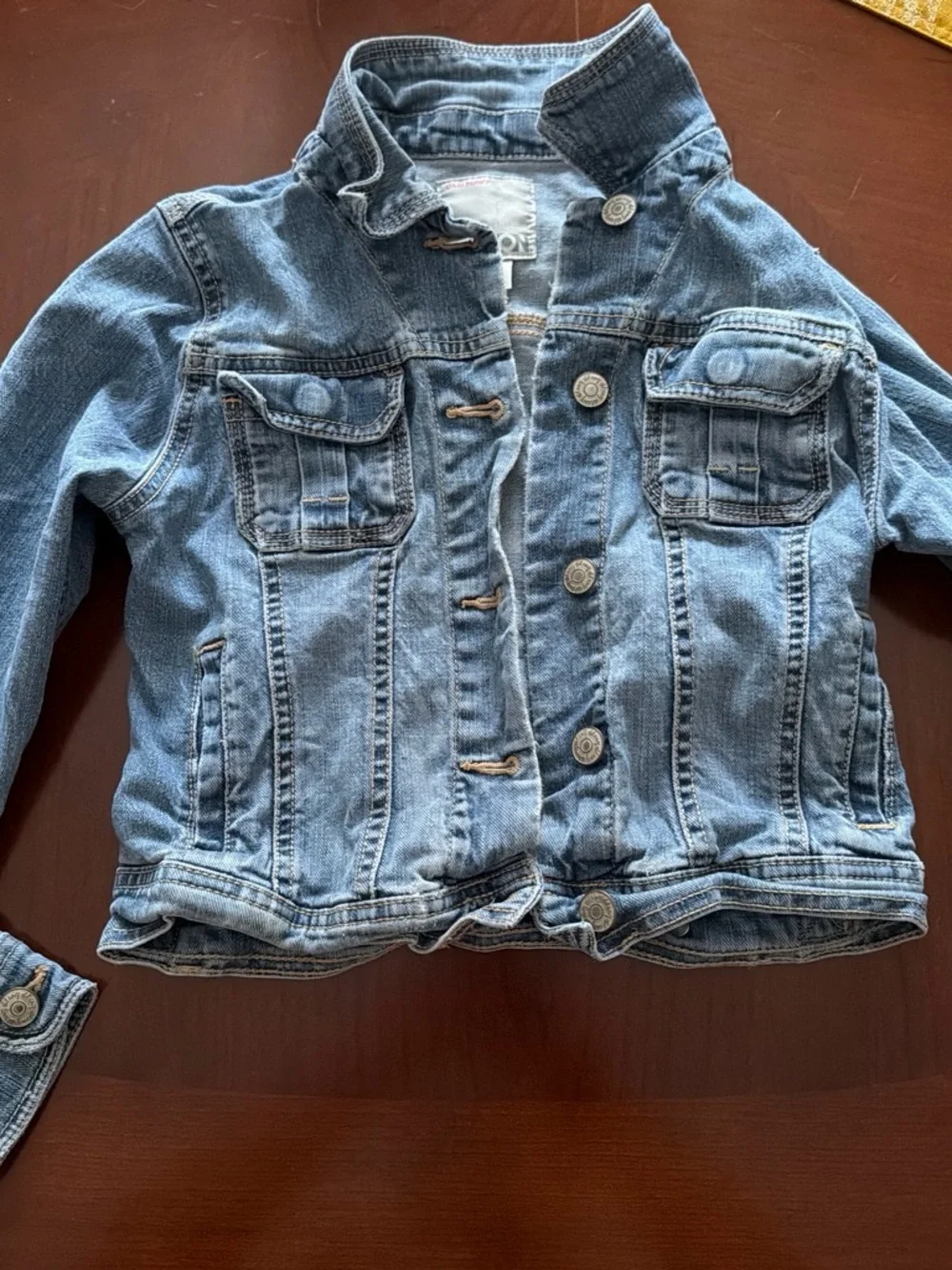 Old Navy Light Blue Kids Denim Jacket - Button Front Trucker